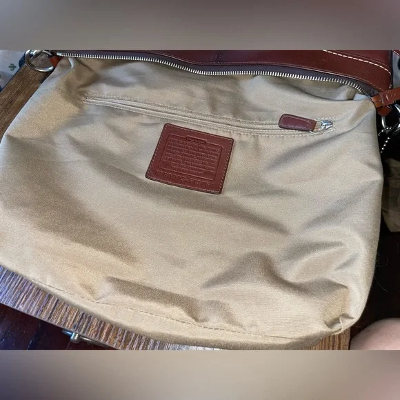 Coach Brown Leather Hobo Shoulder Bag - F13764 + FREE Twilly - Picture 9 of 15